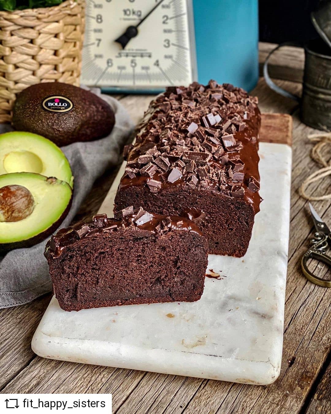 Vegan chocolate and avocado cake